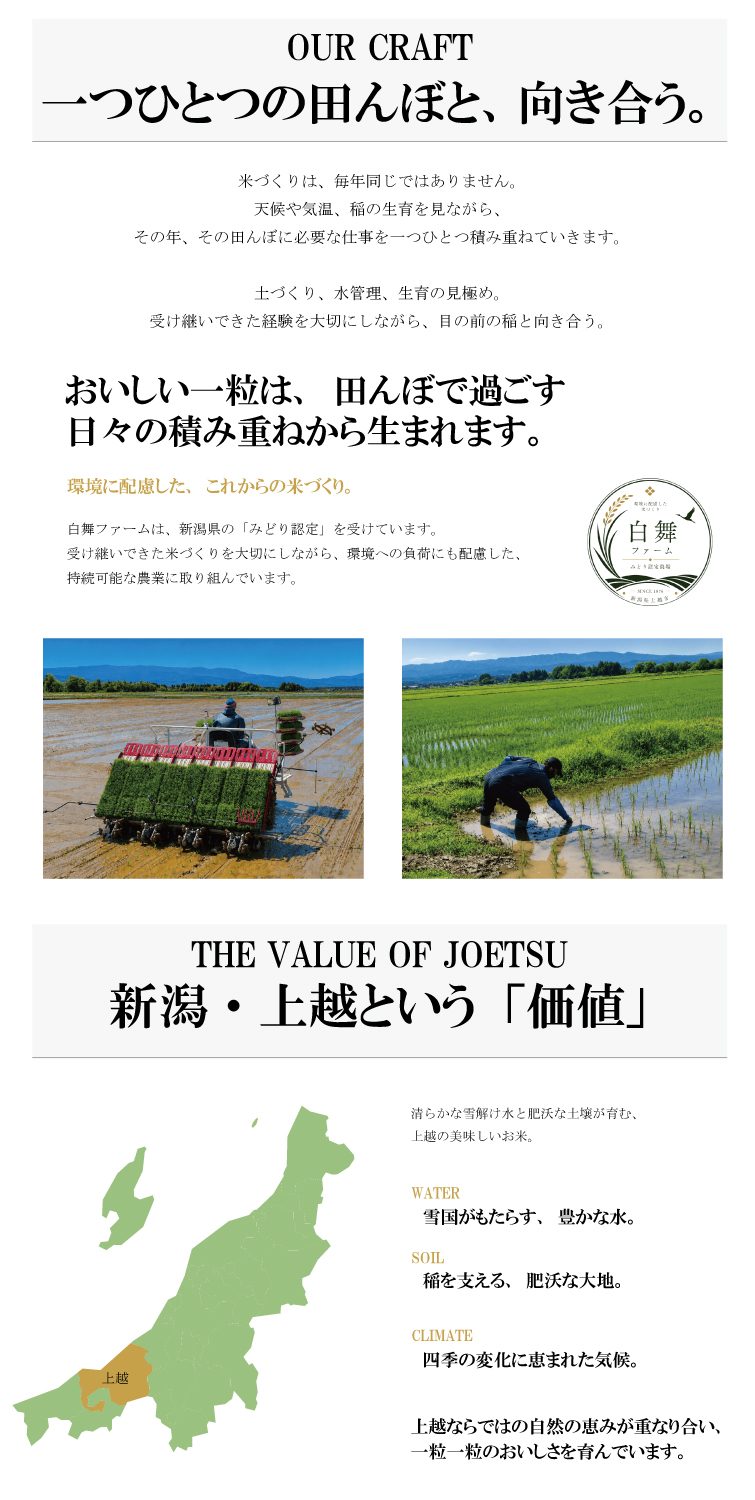 【予約】新米 令和8年産 穂希 コシヒカリ 300g/2kg/4kg/5kg/10kg｜新潟県上越市産｜150年続く米農家 白舞ファーム 紹介画像6